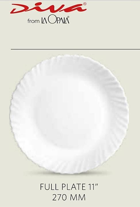 Diva Classique 11" Full Plate(White) uploaded by CROCKERY on 8/31/2020