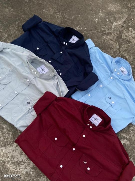 Post image Catalog Name: *CK*
*BEST QUALITY BEST PRICE*\uD83D\uDC4D\n*BAN COLLER CARGO SHIRTS*\n\n*CK*\n\n*TICH BUTTON QUALITY SHIRTS*\n*FULL SLEEVE *\n*BEAUTIFUL COLOR*\n*PURE COTTON SOFT FABRIC*\n\n*SIZE M L XL*\n**FREE SHIP**\uD83D\uDE09\n*WATCH VIDEO FOR QUALITY *\uD83D\uDC4D\n*FULL STOCK*\uD83D\uDE01\n*FULL GUARANTEE*\uD83D\uDC4C\n\n\uD83E\uDD1F\uD83E\uDD1F\uD83E\uDD1F\uD83E\uDD1F\uD83E\uDD1F
Brand Name: *BRANDED MEN'S COLLECTION*
_*Free Shipping.*_