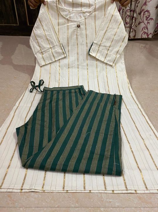 Post image Khadi cotton kurti with pant