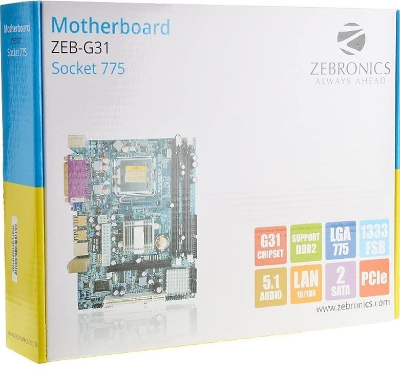 Zebronics g31 socket 775 ddr2 motherboard uploaded by business on 9/1/2020