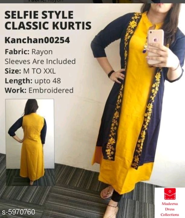 Catalog Name:*Women Rayon Shrug Kurti uploaded by Madeena dress colections on 8/18/2021
