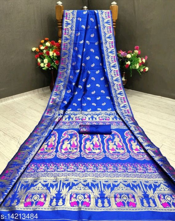 Traditional Baluchari Tussar Silk Saree for Women uploaded by business on 8/19/2021
