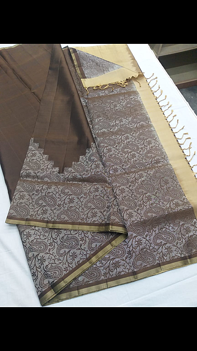   Handloom Kanchipuram Pure Soft Silk Sarees
- High Quality Silver Jari Weaving
-All over Handkorvai uploaded by ROSH SILKS on 9/1/2020