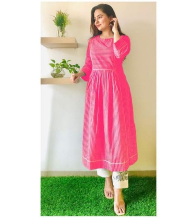 Beautiful Pink Printed Dress uploaded by Alishka Fashion on 8/19/2021
