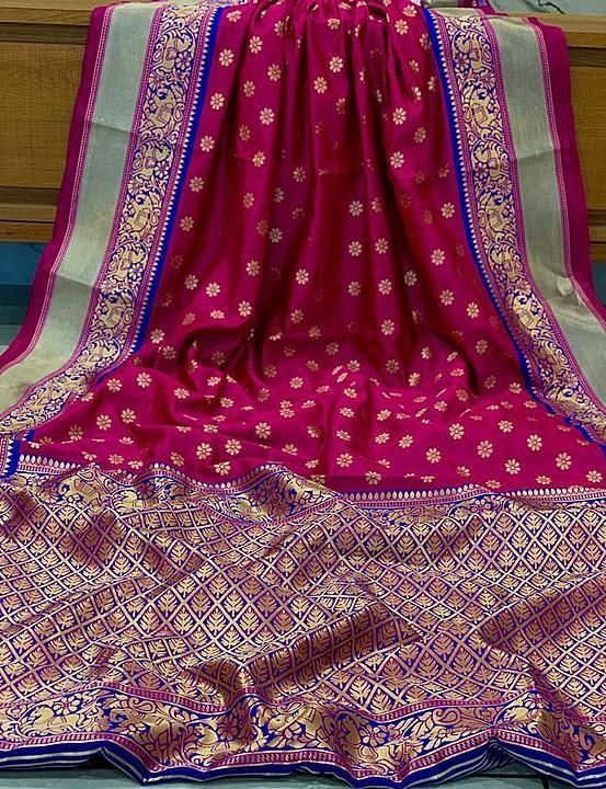 Silk brocade saree uploaded by Veera's Creations on 9/1/2020