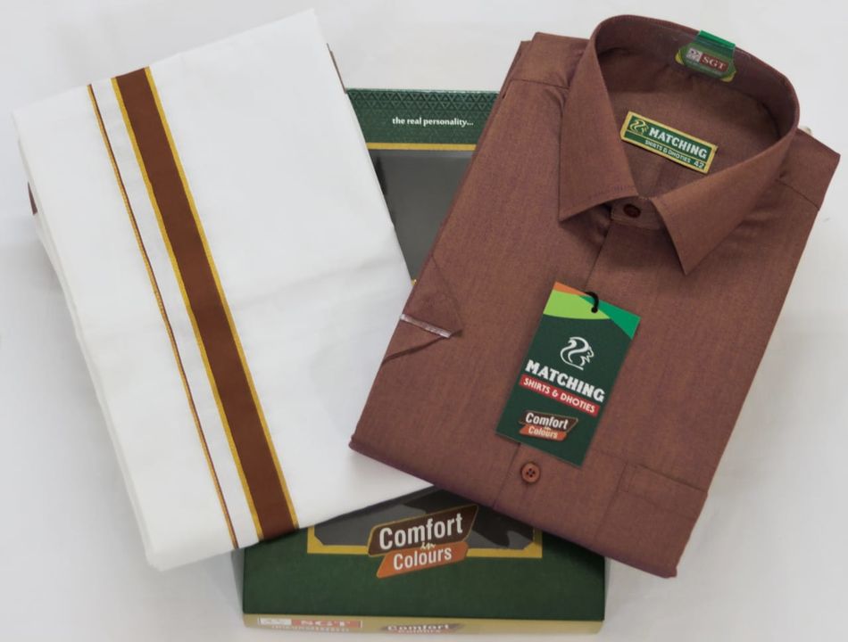 Product image of pure cotton shirt + Dhoties , price: Rs. 950, ID: pure-cotton-shirt-dhoties-c8875d74