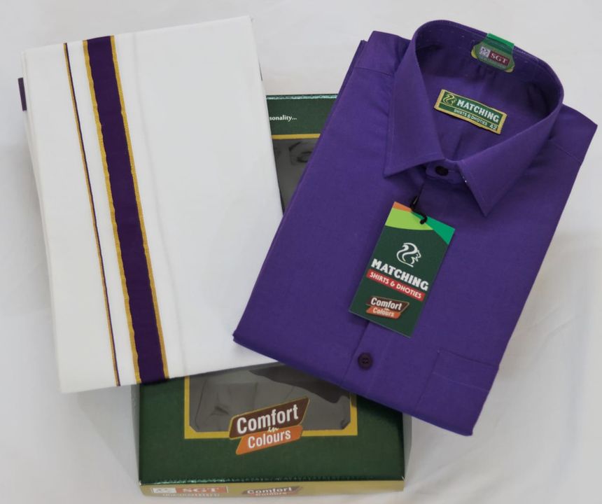 Product image of pure cotton shirt + Dhoties , price: Rs. 950, ID: pure-cotton-shirt-dhoties-07954707