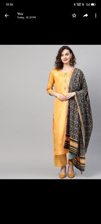 Kurti with palazzo and dupatta uploaded by business on 8/19/2021
