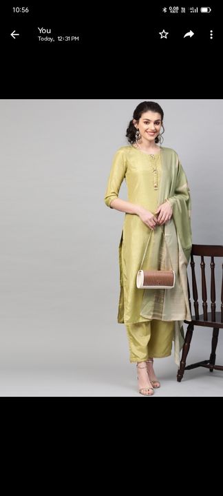 Kurti with palazzo and dupatta uploaded by business on 8/19/2021