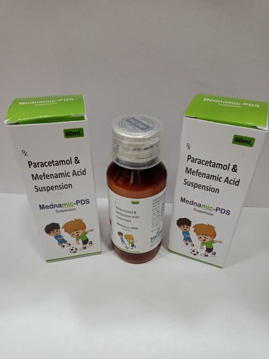 Mefnamic Acid 100MG +Paracetamol 250 MG  60ML Syrup  uploaded by Medna Biotech Pvt Ltd on 8/20/2021