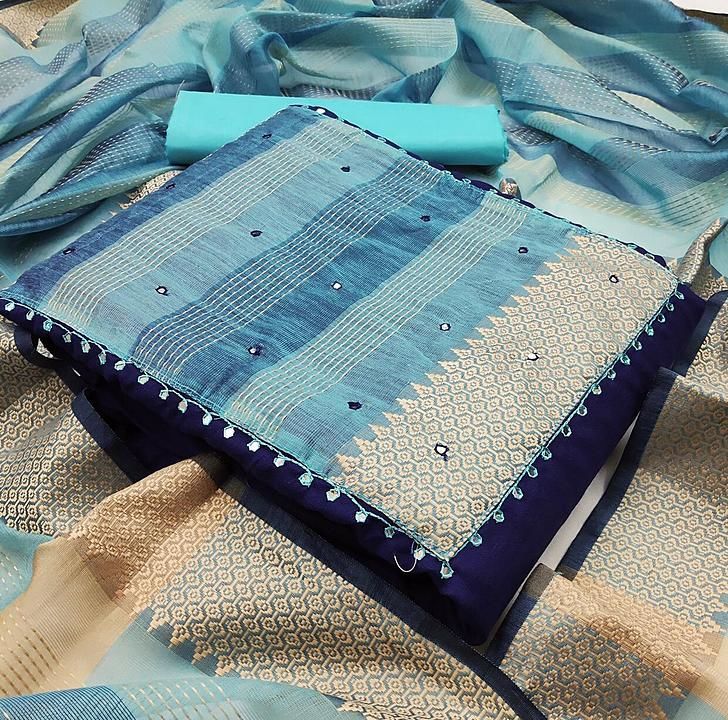 Slub cotton suit  uploaded by Naagar handicrafts on 9/1/2020
