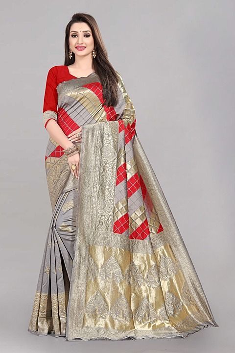 Banarasi silk jacquard saree
Saree length 6.2 meter uploaded by business on 9/1/2020