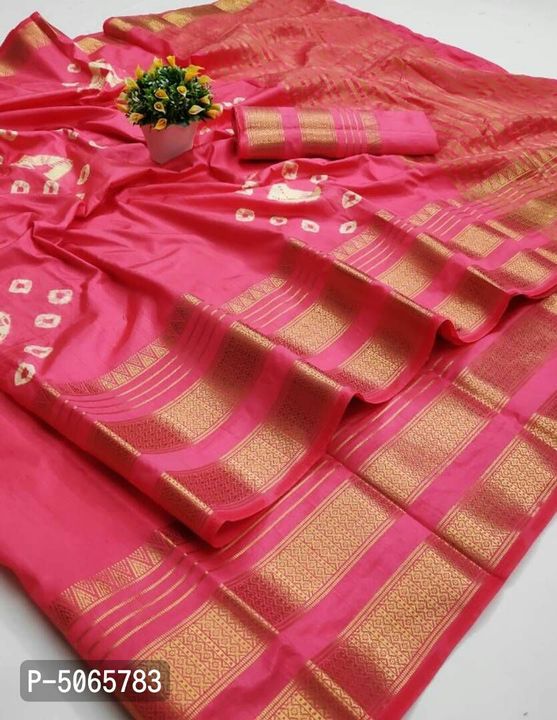 art silk bhandhni printed saree uploaded by business on 8/20/2021