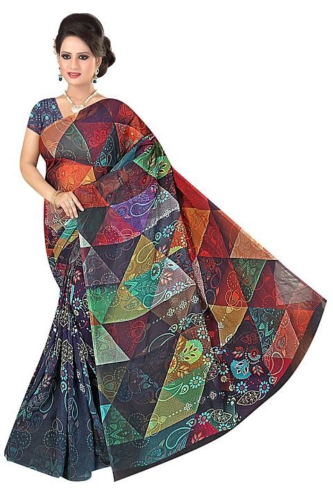 Digital printed saree with blouse quality fabric for summer  uploaded by business on 9/1/2020