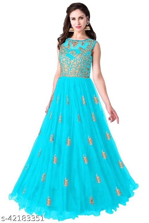 Post image Available CASH ON DELIVERY
Pretty Fashionable Women GownFabric: NetSizes:Free Size (Bust Size: 42 in, Length Size: 58 in) 
Country of Origin: India