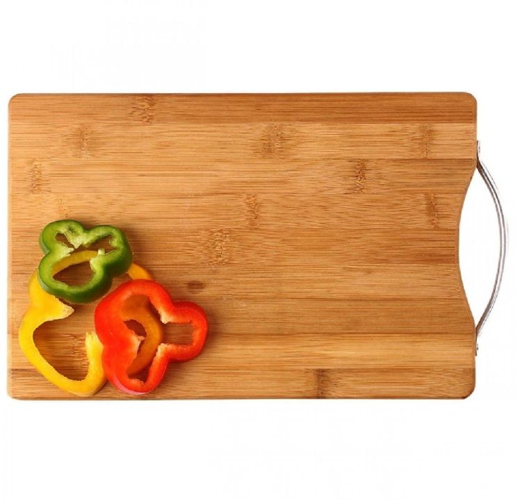 Non-Slip Wooden Bamboo Cutting Board with Antibacterial Surface with Stainless Steel uploaded by Wholesale Bazaar on 8/21/2021