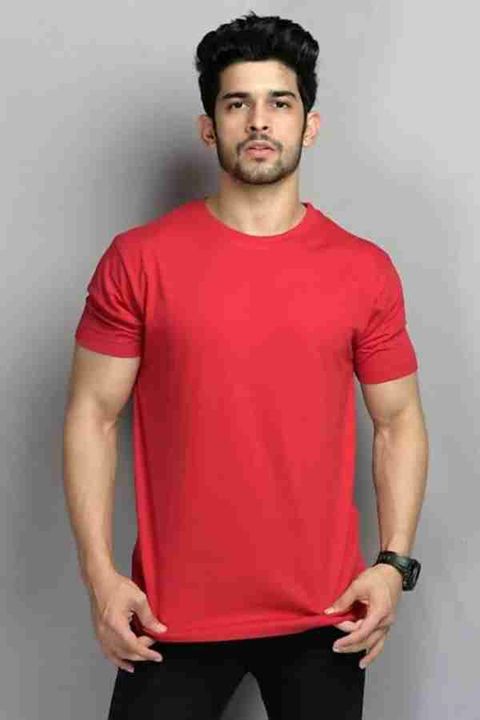 Plain Red T Shirt For Men  uploaded by BUDHHU on 8/21/2021