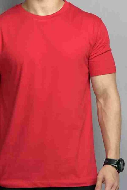 Plain Red T Shirt For Men  uploaded by BUDHHU on 8/21/2021