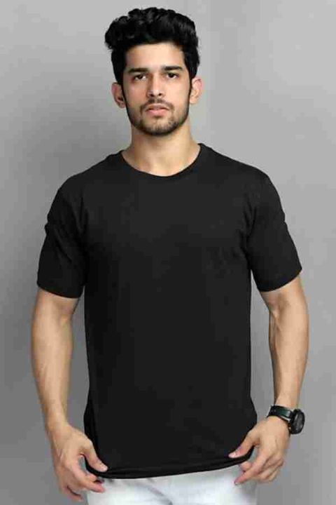 Black Plain T Shirt For Men  uploaded by BUDHHU on 8/21/2021
