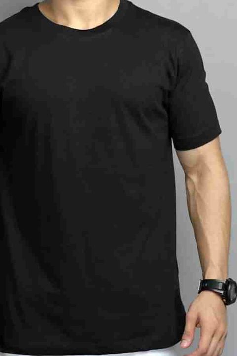 Black Plain T Shirt For Men  uploaded by BUDHHU on 8/21/2021