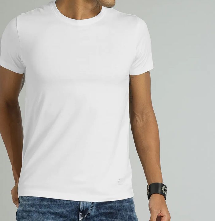 Plain White T shirt For Men uploaded by BUDHHU on 8/21/2021