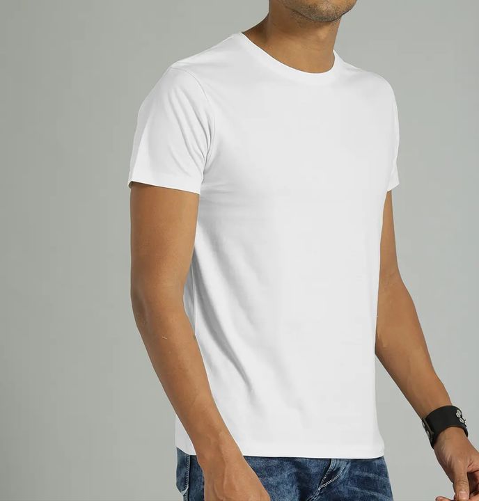Plain White T shirt For Men uploaded by BUDHHU on 8/21/2021