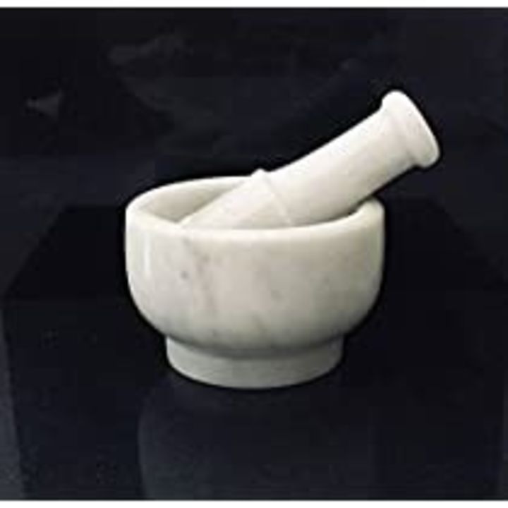 White Marble mortar and pestle  uploaded by business on 8/21/2021