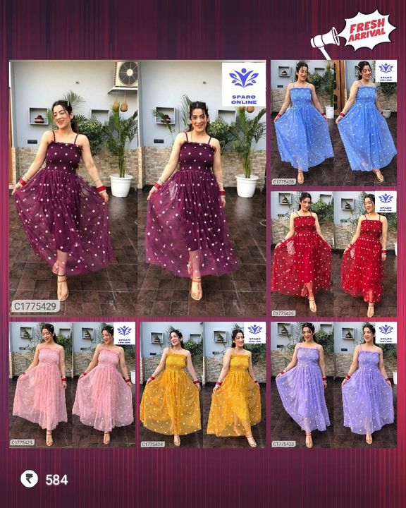 Post image Women's Net Printed Maxi Length Dress
⚡⚡ Quantity: Only 5 units available⚡⚡
Designs: 8
Dispatch: 2-3 days
🚚 Delivery: Within 7 days
💥 FREE SHIPPING
💥 FREE COD
💥 FREE Return &amp; 100% Refund
Price: Rs.584/-