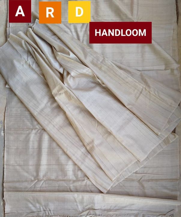 Fine tussar plane saree uploaded by business on 8/22/2021