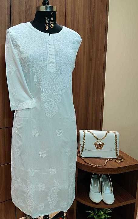 100% cotton fine cloth ,with lucknowi chikan kari uploaded by Shree radhey handicraft on 9/1/2020