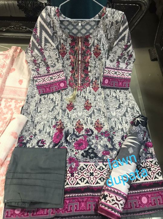 3 piece fully stiched Pakistani lawn suits uploaded by business on 8/22/2021