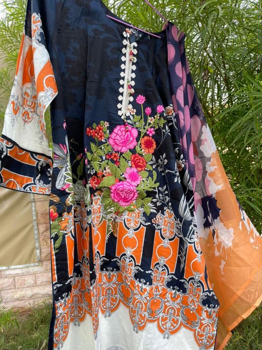 3 piece Stiched Pakistani lawn suit uploaded by business on 8/22/2021