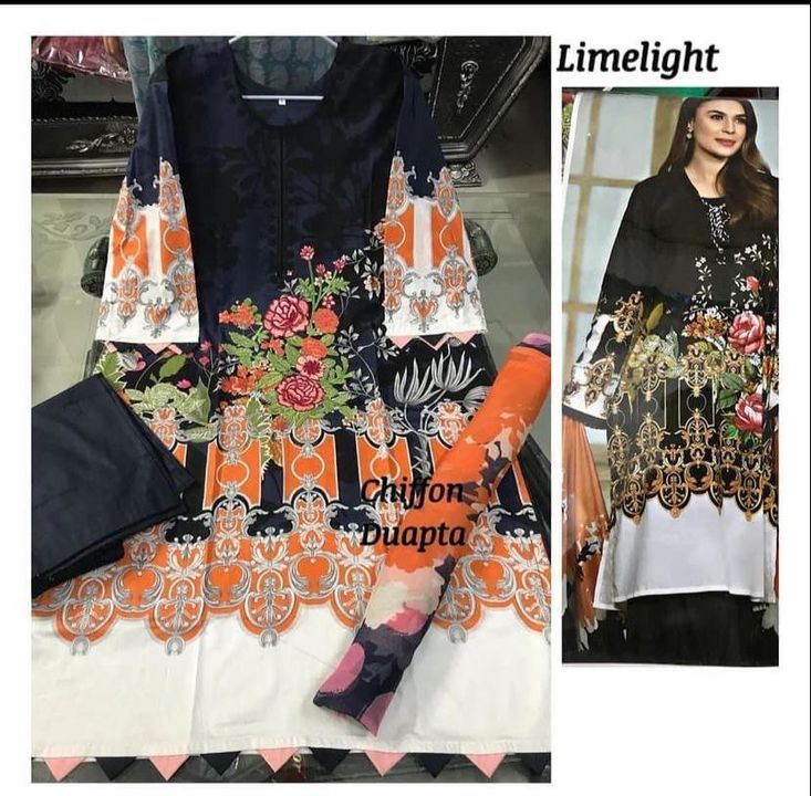 3 piece Stiched Pakistani lawn suit uploaded by Flafia boutique on 8/22/2021