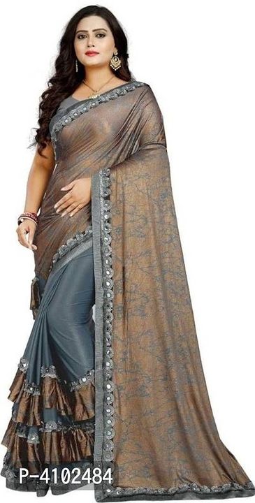 Saree with blouse peice uploaded by business on 8/22/2021