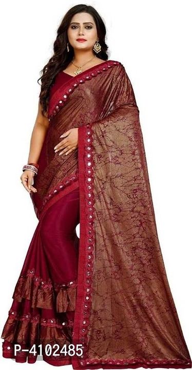 Saree with blouse peice uploaded by business on 8/22/2021