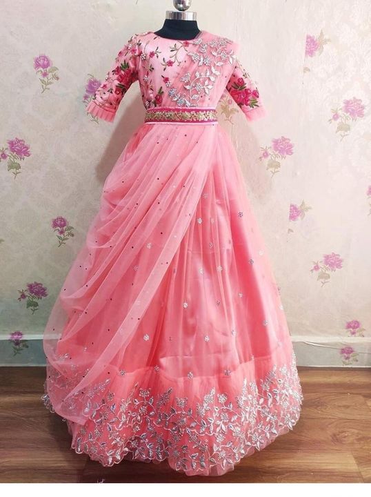 Organza lehanga with belt and duppata  uploaded by Laxmi collections on 8/22/2021