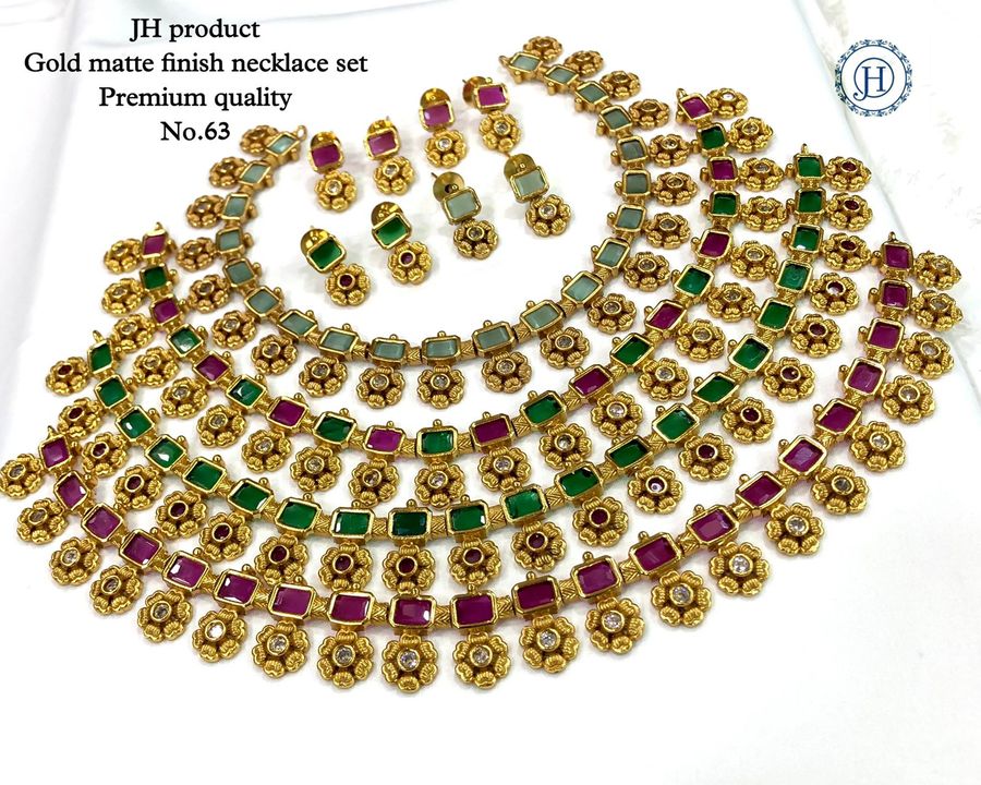 Matte finish necklace set uploaded by Jewel house on 8/23/2021