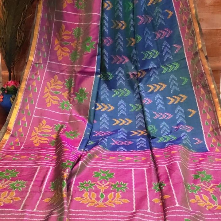 Post image Soft ikkat silk sarees with blouse