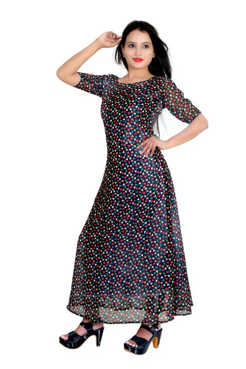 Digital print gown uploaded by business on 8/23/2021