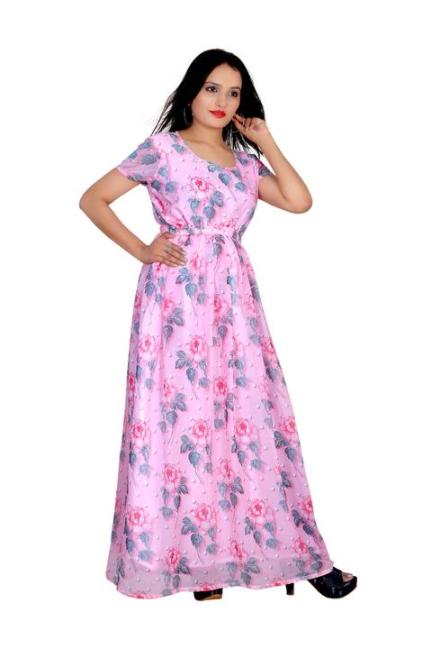Digital print gown uploaded by business on 8/23/2021