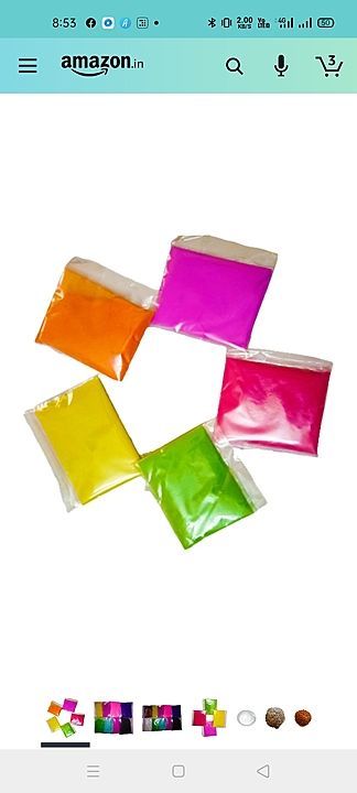 Rangoli color 5 small packets  uploaded by Wholesale Bazaar  on 9/2/2020