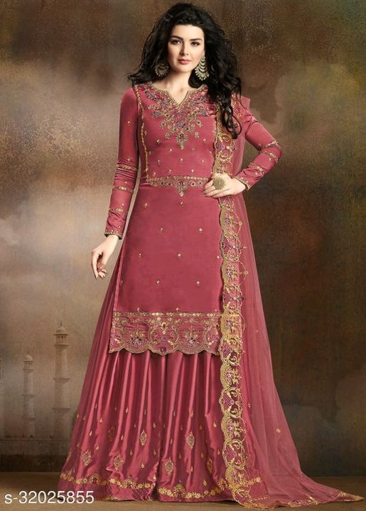 Heavy embroidery sharara set for women uploaded by business on 8/23/2021