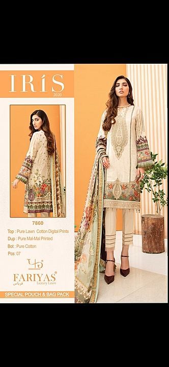 COTTON print suit UNSTICHED  uploaded by Sana collections  on 9/2/2020