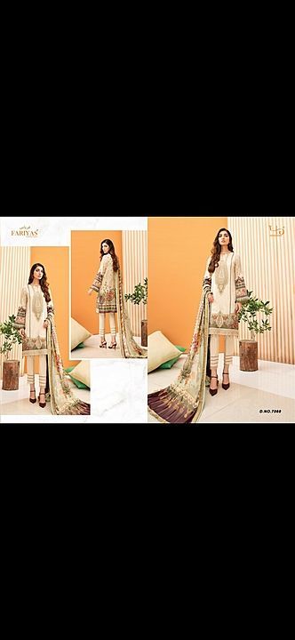 COTTON print suit UNSTICHED  uploaded by Sana collections  on 9/2/2020