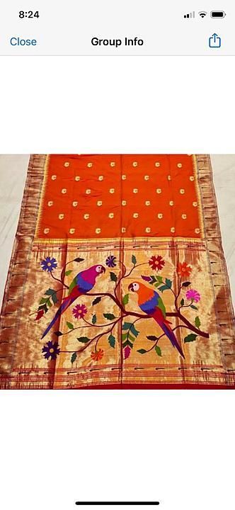 Pure silk handmade muniya broket paithani Saree 
 uploaded by business on 9/2/2020