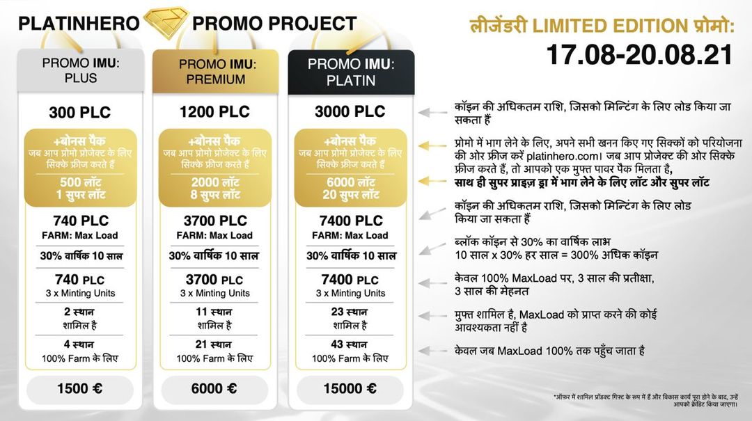 6 block place offer limited promo platinhero project grap opportunitie in life .life long income   uploaded by Platincoin hubrid block chain tech on 8/24/2021