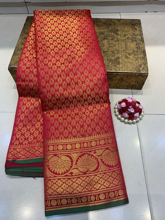 Brocade silk saree with blouse uploaded by business on 8/24/2021