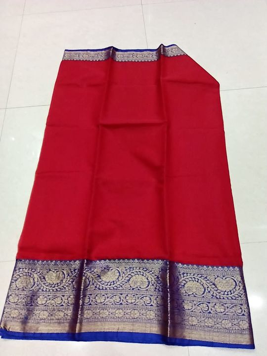 Women's banarsi border saree with unstiched blouse piece uploaded by business on 8/24/2021