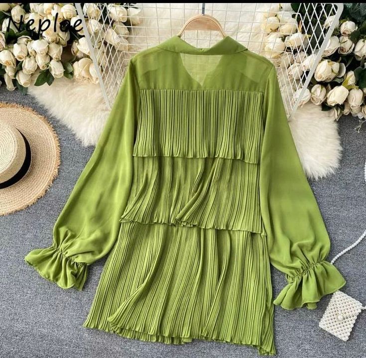 FRILL DRESS WITH PUFFED SLEEVES  uploaded by Rupriya on 8/24/2021