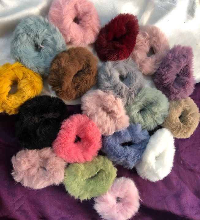 Fur scrunchies uploaded by business on 8/24/2021